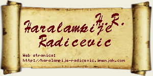 Haralampije Radičević vizit kartica